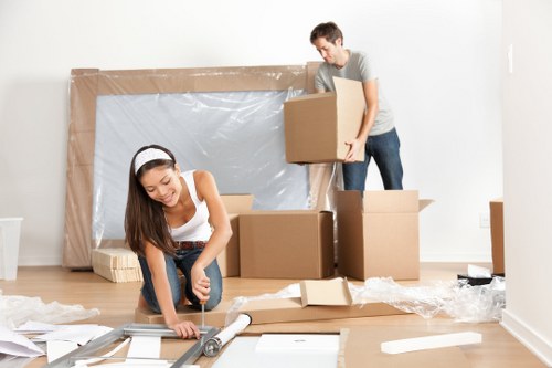 Professional man and van service in Mayfair with a moving van outside elegant London property