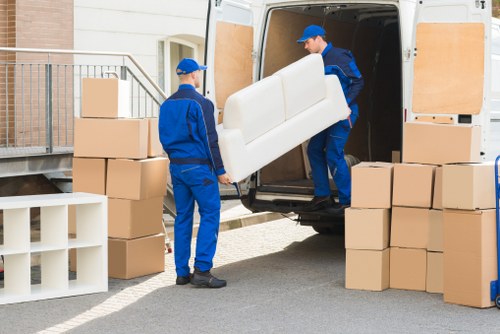 Careful transport of household items near central London properties