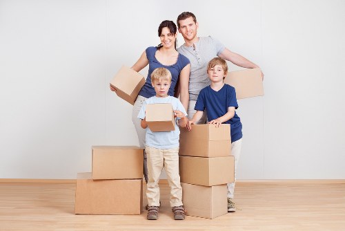 Same day removals vehicle loading high-value items in central London