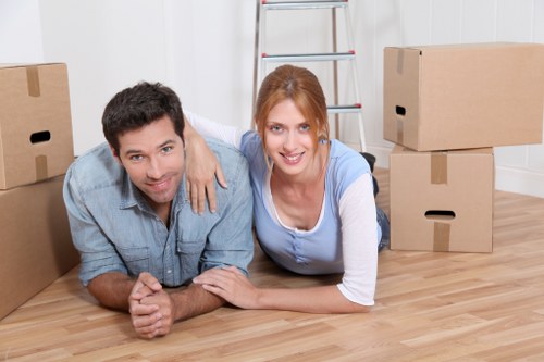 Movers handling furniture with care during an urgent relocation in Mayfair