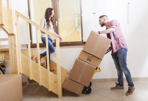 Careful handling of furniture during a Mayfair flat move