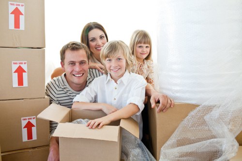 Commercial office moving team handling equipment in Mayfair