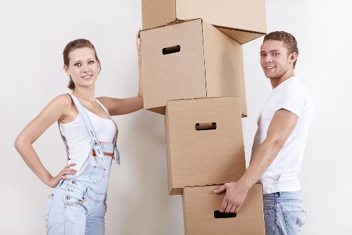 Protective packing for office equipment during a Mayfair relocation