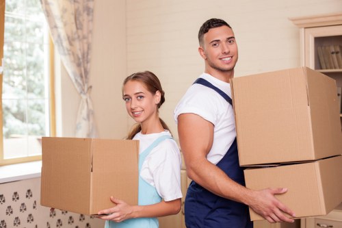Supervisor reviewing safety procedures during a move