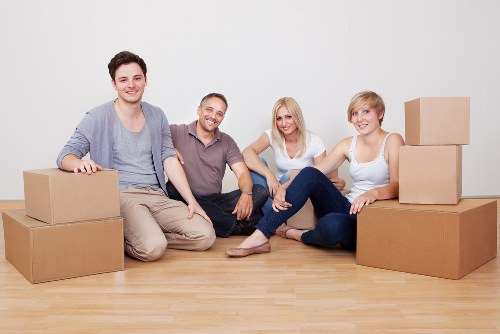 A discreet removals team working in a Mayfair residential property