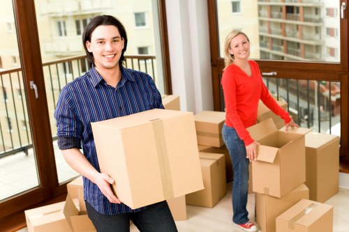 Loading commercial furniture during a move in Mayfair